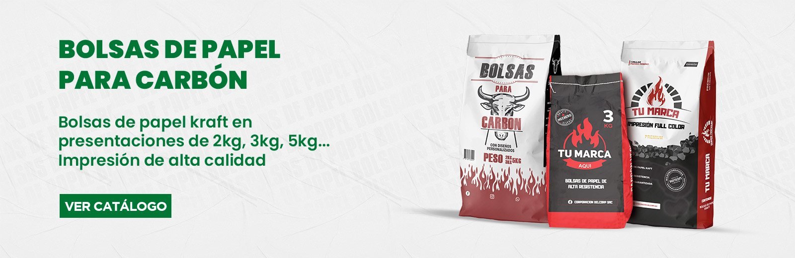 Bolsas de papel para carbón vegetal de 2, 3 y 5 kg — Corporación Delcorp